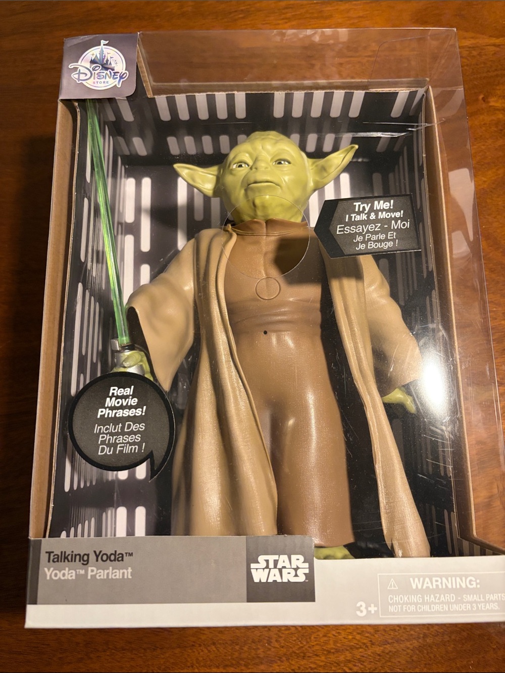 Star Wars Yoda Figure with Green Lightsaber and Tan Robe